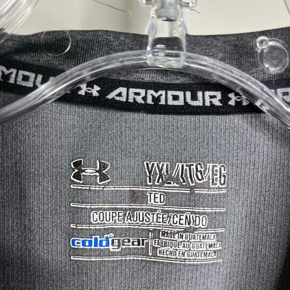 Under Armour Coldgear Shirt‎ Boys YXL Gray Base Layer Pullover Compression - Picture 2 of 7